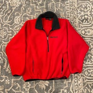 Vintage Marmot Made in USA Red Half Zip Men’s Small